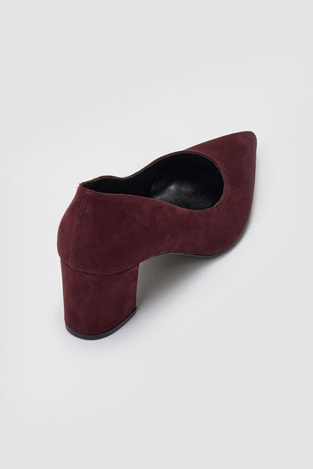 TFP Pointed Toe Pumps - Burgundy Suede - thefashionproject.gr - TFP