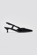 TFP Slingback Pointed Toe Pumps - Black Patent - thefashionproject.gr - TFP