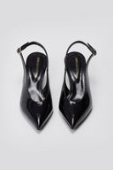TFP Slingback Pumps Kitten Heel - Black Patent - thefashionproject.gr - TFP