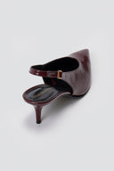 TFP Slingback Pumps Kitten Heel - Bordeaux Patent - thefashionproject.gr - TFP
