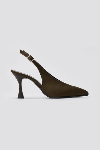 TFP Slingback Pumps - Olive Suede - thefashionproject.gr - TFP