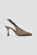 TFP Slingback Pumps - Taupe Suede - thefashionproject.gr - TFP