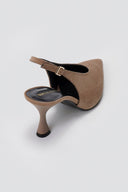 TFP Slingback Pumps - Taupe Suede - thefashionproject.gr - TFP