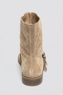 Ideal shoes - Thong Ankle Boots - Taupe Suede