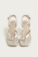 TFP - Thong Sandals Ankle Strap - Silver