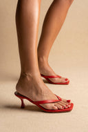 TFP - Thong Sandals Kitten Heel - Red