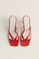 TFP - Thong Sandals Kitten Heel - Red