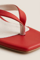 TFP - Thong Sandals Kitten Heel - Red