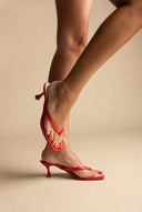 TFP - Thong Sandals Kitten Heel - Red