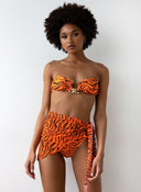 Three pieces bikini με print - Πορτοκαλί - thefashionproject.gr - The Fashion Project