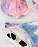Tie dye bikini με μπανέλα - Ροζ - thefashionproject.gr - The Fashion Project