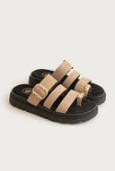 TFP - Toe Ring Flatform Sandals - Beige