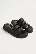 TFP - Toe Ring Flatform Sandals - Black Matte