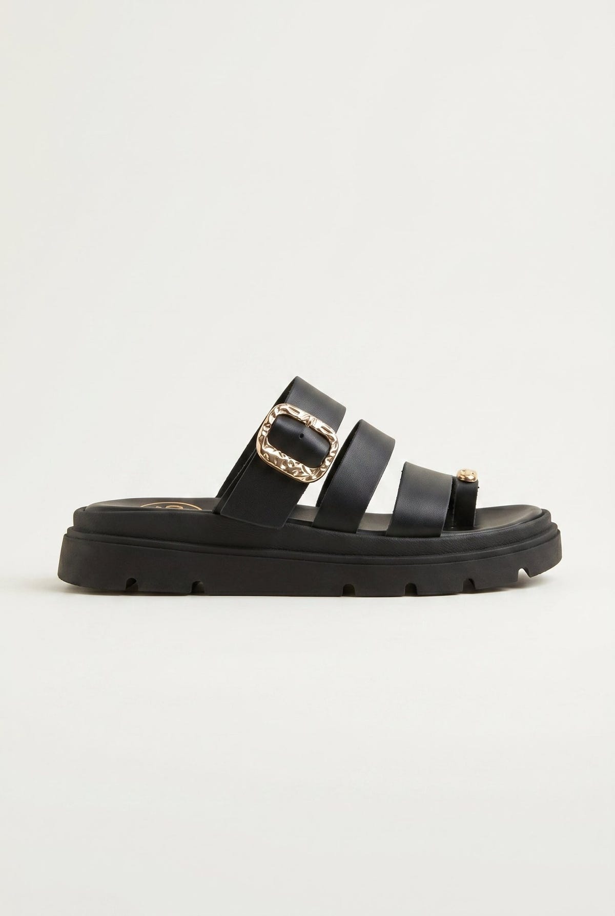 TFP - Toe Ring Flatform Sandals - Black Matte