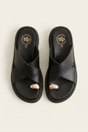 TFP - Toe Ring Flatform Sandals - Black Matte