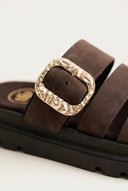 TFP - Toe Ring Flatform Sandals - Brown