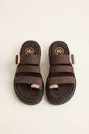 TFP - Toe Ring Flatform Sandals - Brown