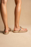 IRIS - Toe Ring Flatform Sandals - Gold Metallic