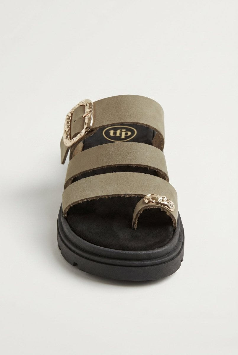 TFP - Toe Ring Flatform Sandals - Khaki