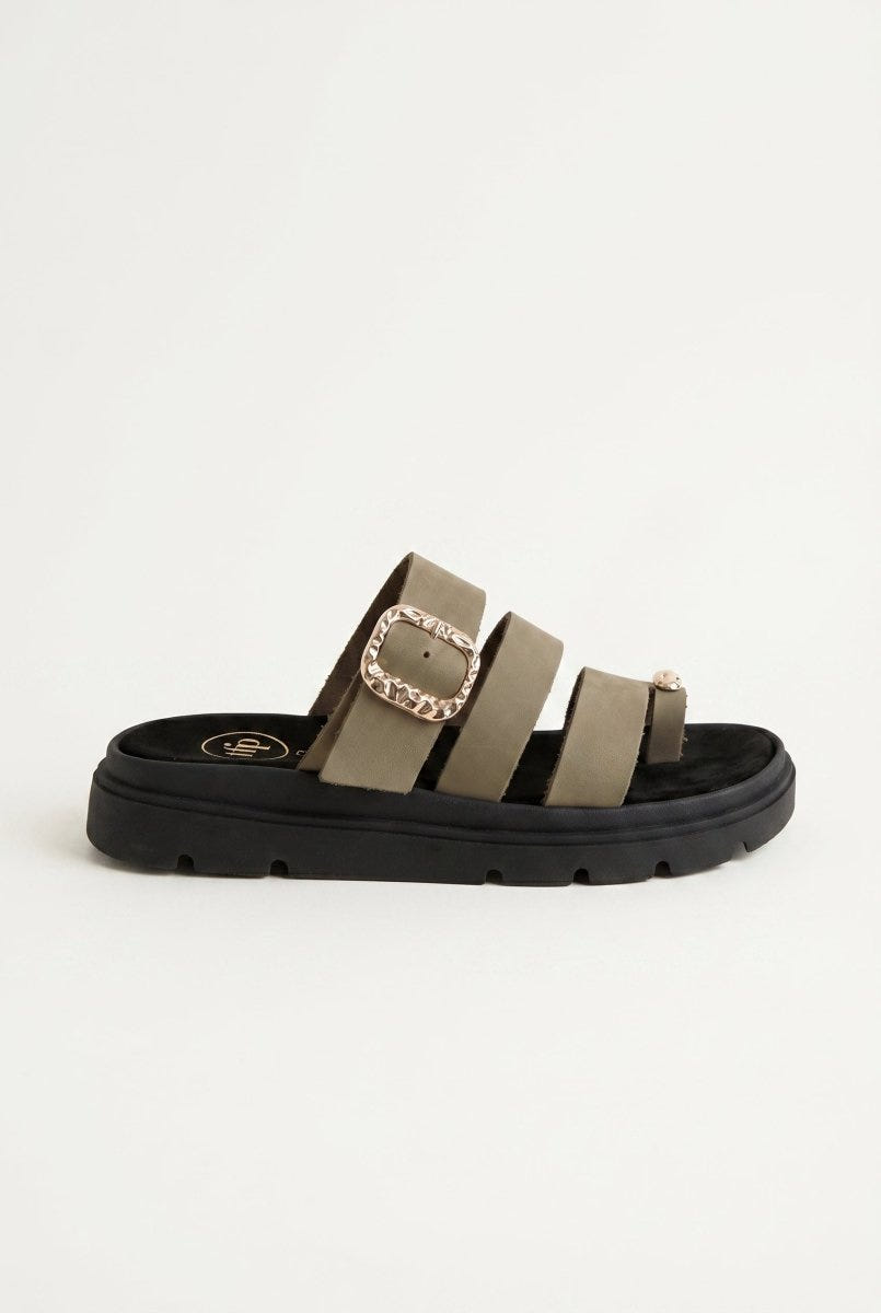TFP - Toe Ring Flatform Sandals - Khaki