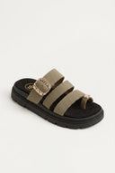 TFP - Toe Ring Flatform Sandals - Khaki