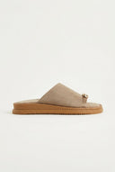 Estil - Toe Ring Platform Sandals - Taupe Suede
