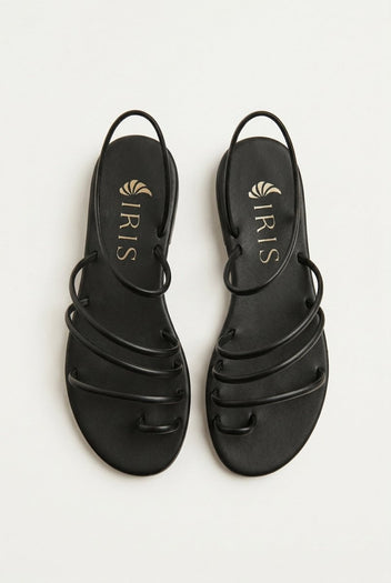 TFP - Toe Ring Sandals Animal Print - Black Matte