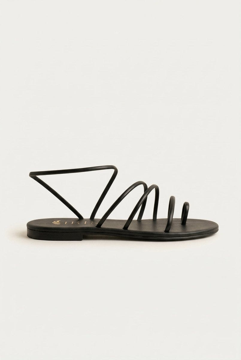 TFP - Toe Ring Sandals Animal Print - Black Matte