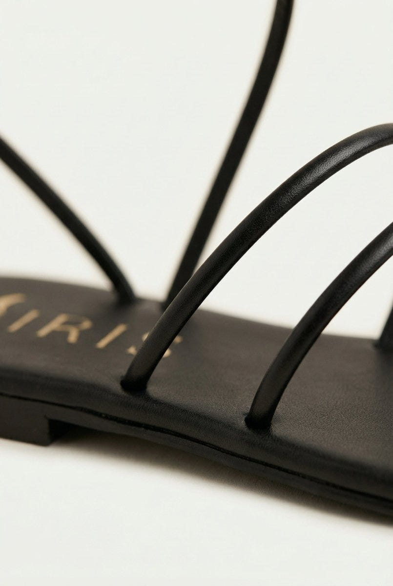 TFP - Toe Ring Sandals Animal Print - Black Matte