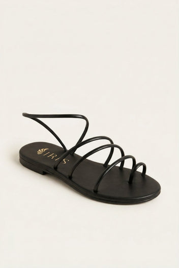 TFP - Toe Ring Sandals Animal Print - Black Matte