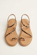 IRIS - Toe Ring Sandals Animal Print - Natural