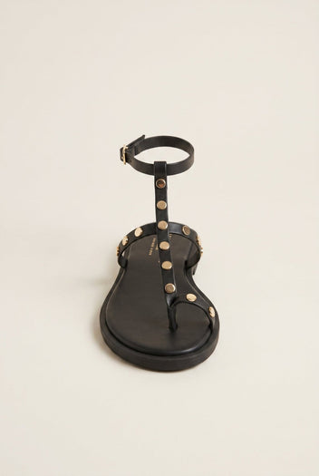 TFP - Toe Ring Sandals Ankle Strap - Black Matte