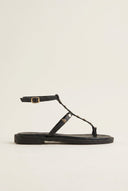 TFP - Toe Ring Sandals Ankle Strap - Black Matte