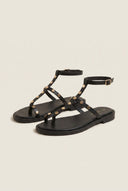 TFP - Toe Ring Sandals Ankle Strap - Black Matte
