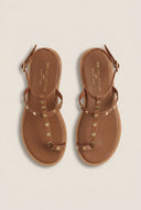 TFP - Toe Ring Sandals Ankle Strap - Brown Matte