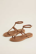 TFP - Toe Ring Sandals Ankle Strap - Brown Matte