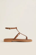 TFP - Toe Ring Sandals Ankle Strap - Brown Matte