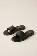 TFP - Toe Ring Sandals Asymmetric Strap - Black Matte