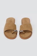 Estil - Toe Ring Sandals - Beige Suede