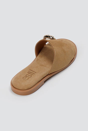 Estil - Toe Ring Sandals - Beige Suede