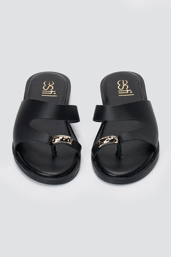 Estil - Toe Ring Sandals - Black Matte