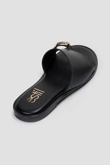 Estil - Toe Ring Sandals - Black Matte