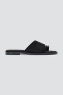 Estil - Toe Ring Sandals - Black Suede