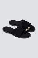 Estil - Toe Ring Sandals - Black Suede