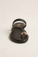 IRIS - Toe Ring Sandals Braided Straps - Black Matte