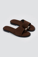 Estil - Toe Ring Sandals - Brown Suede