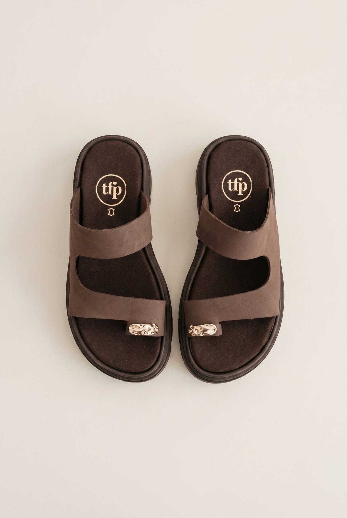 TFP - Toe Ring Sandals - Brown