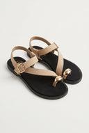 TFP - Toe Ring Sandals Buckle Strap - Beige