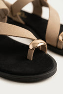 TFP - Toe Ring Sandals Buckle Strap - Beige