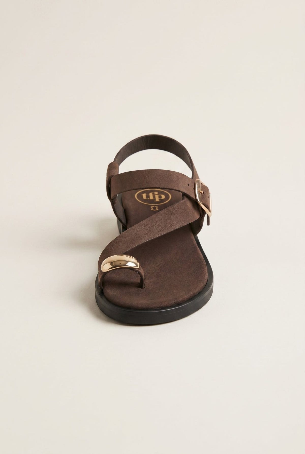 TFP - Toe Ring Sandals Buckle Strap - Brown